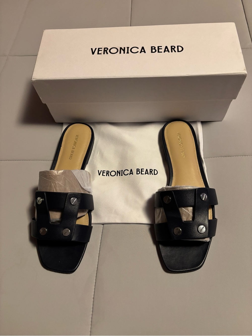 Veronica Beard Via Slide Sandals - Picture 2 of 12